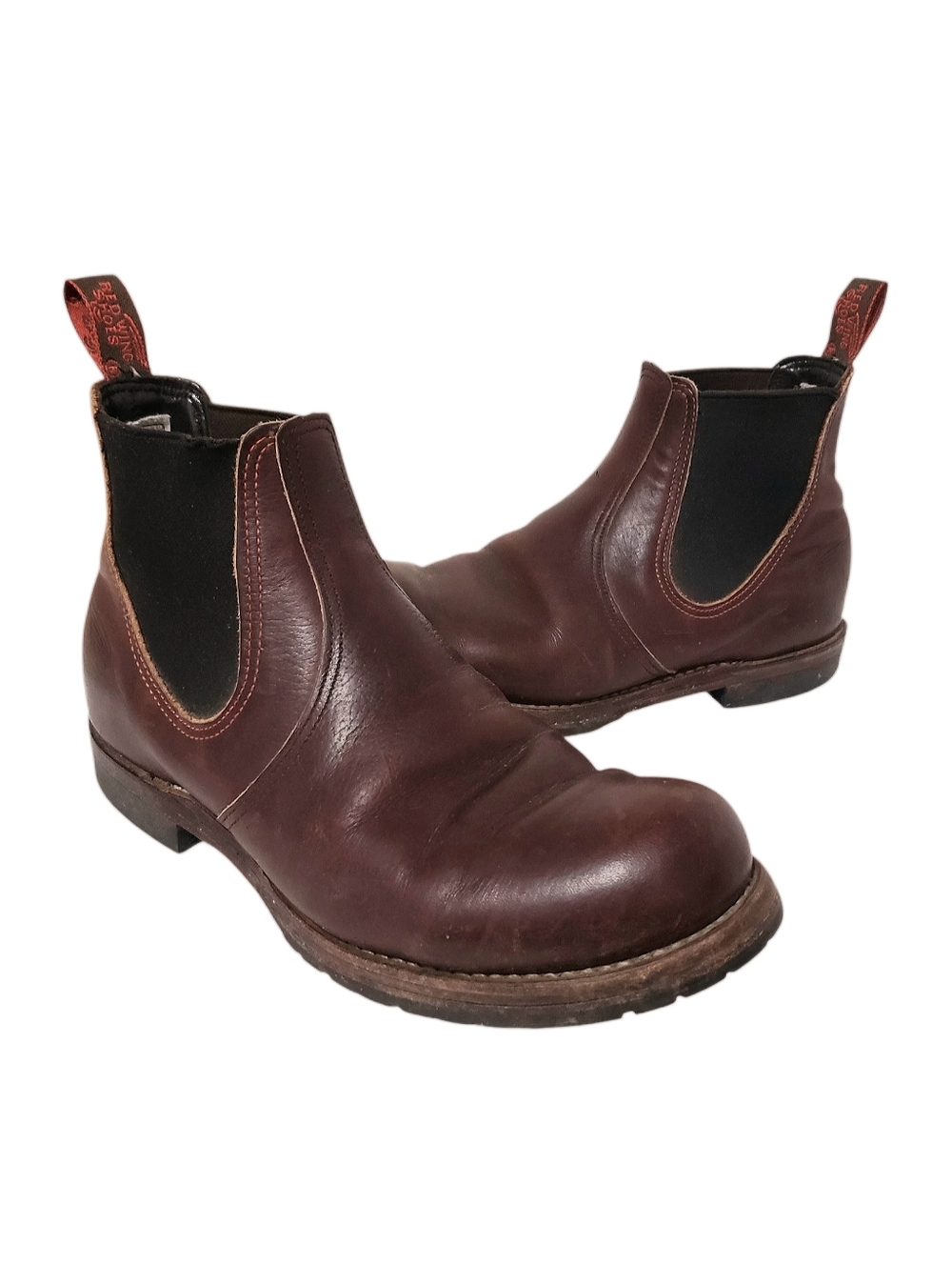 Vintage RED WING 2917 Mens Chelsea Rancher Boot Briar Oil Slick 8½ E2 Extra Wide